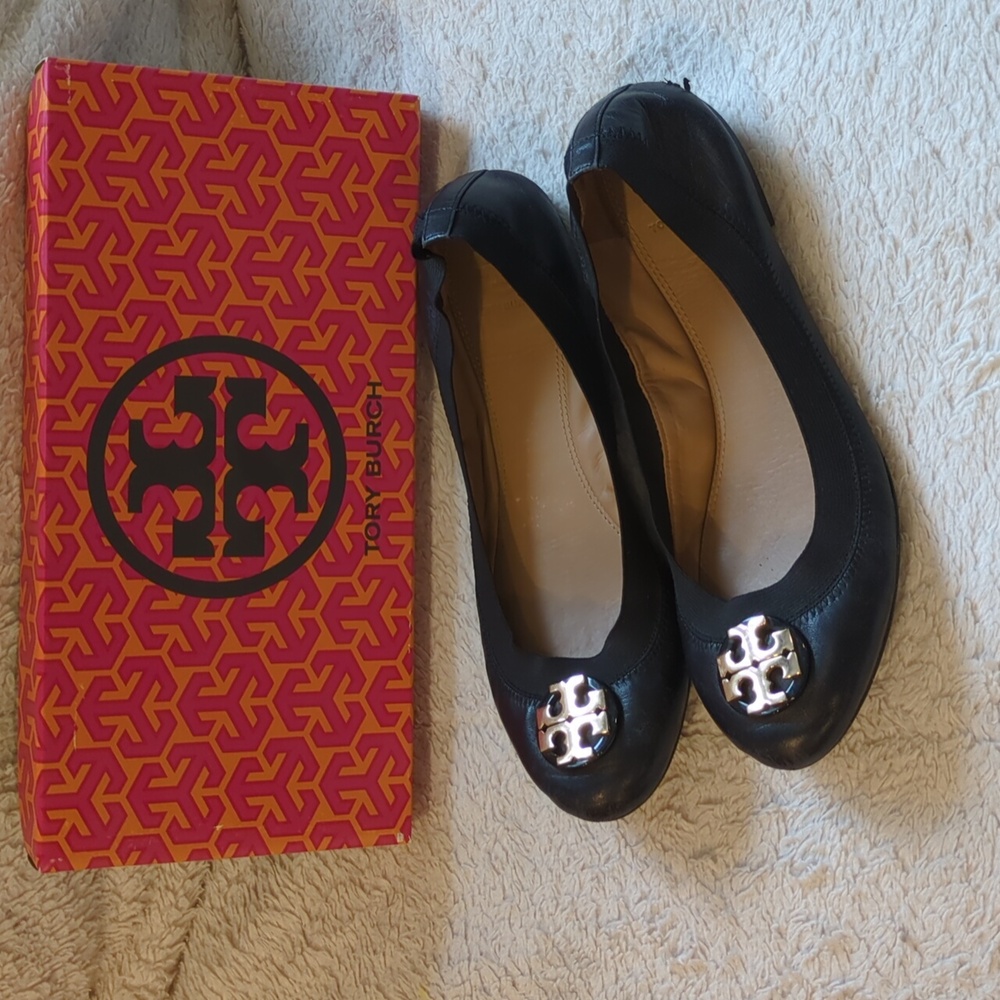 Tory Burch 'Claire 2' Elastic Ballet Flats Size 7.5
